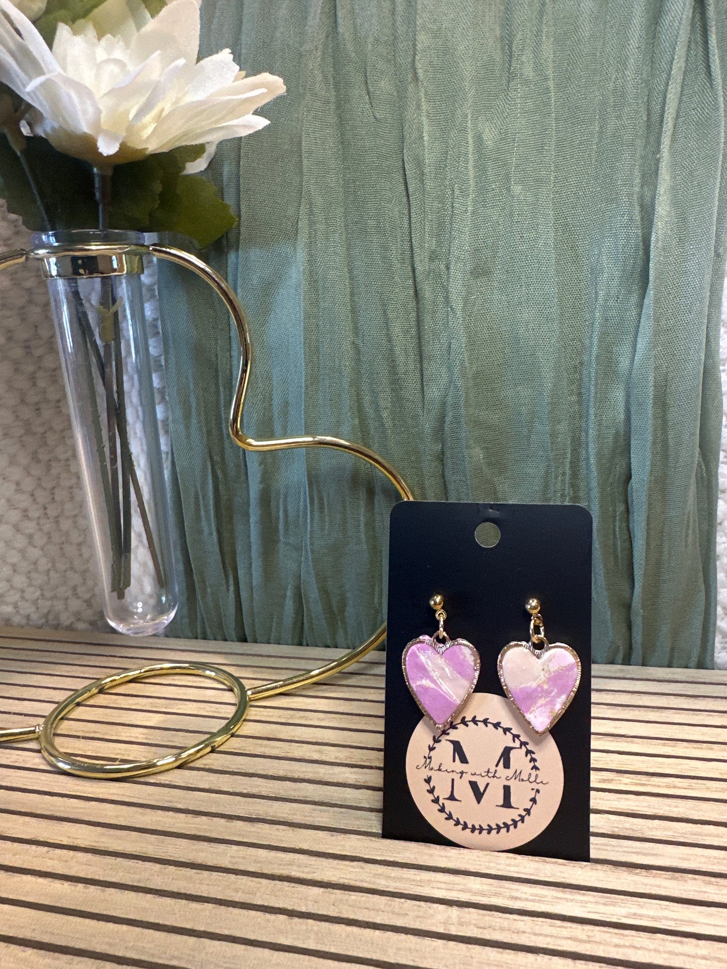 Pink & Gold Hearts