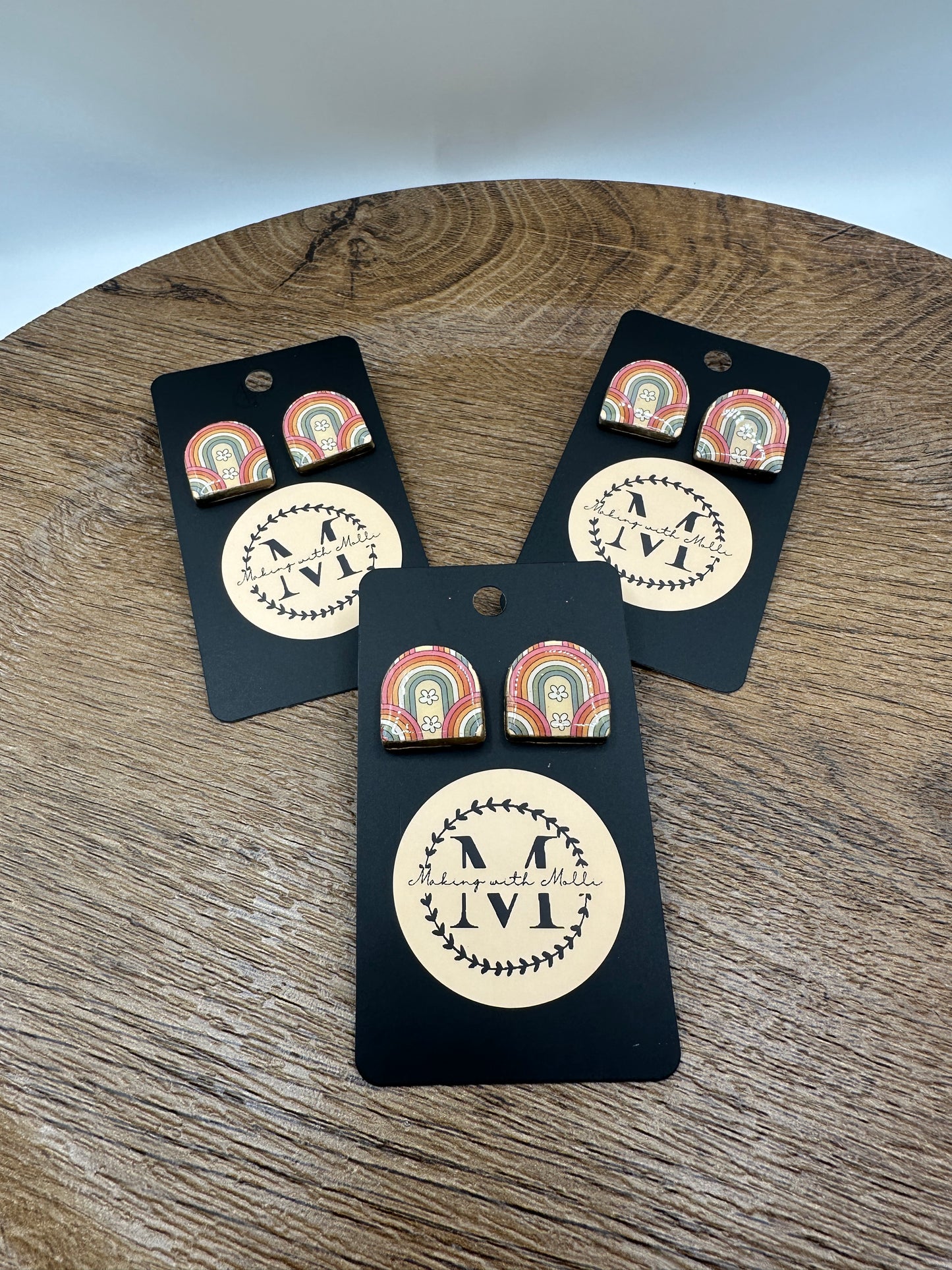 Rainbow & Flower Studs