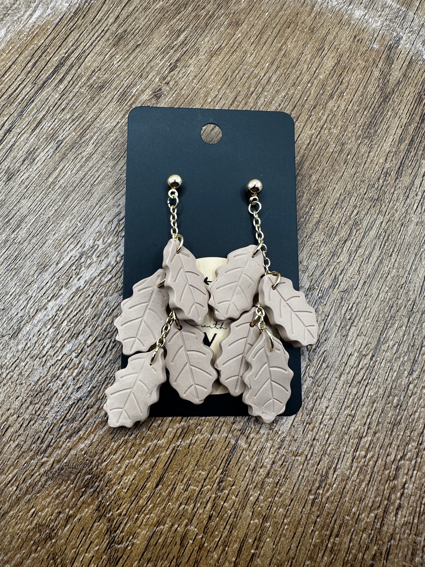Tan Leaf Dangles