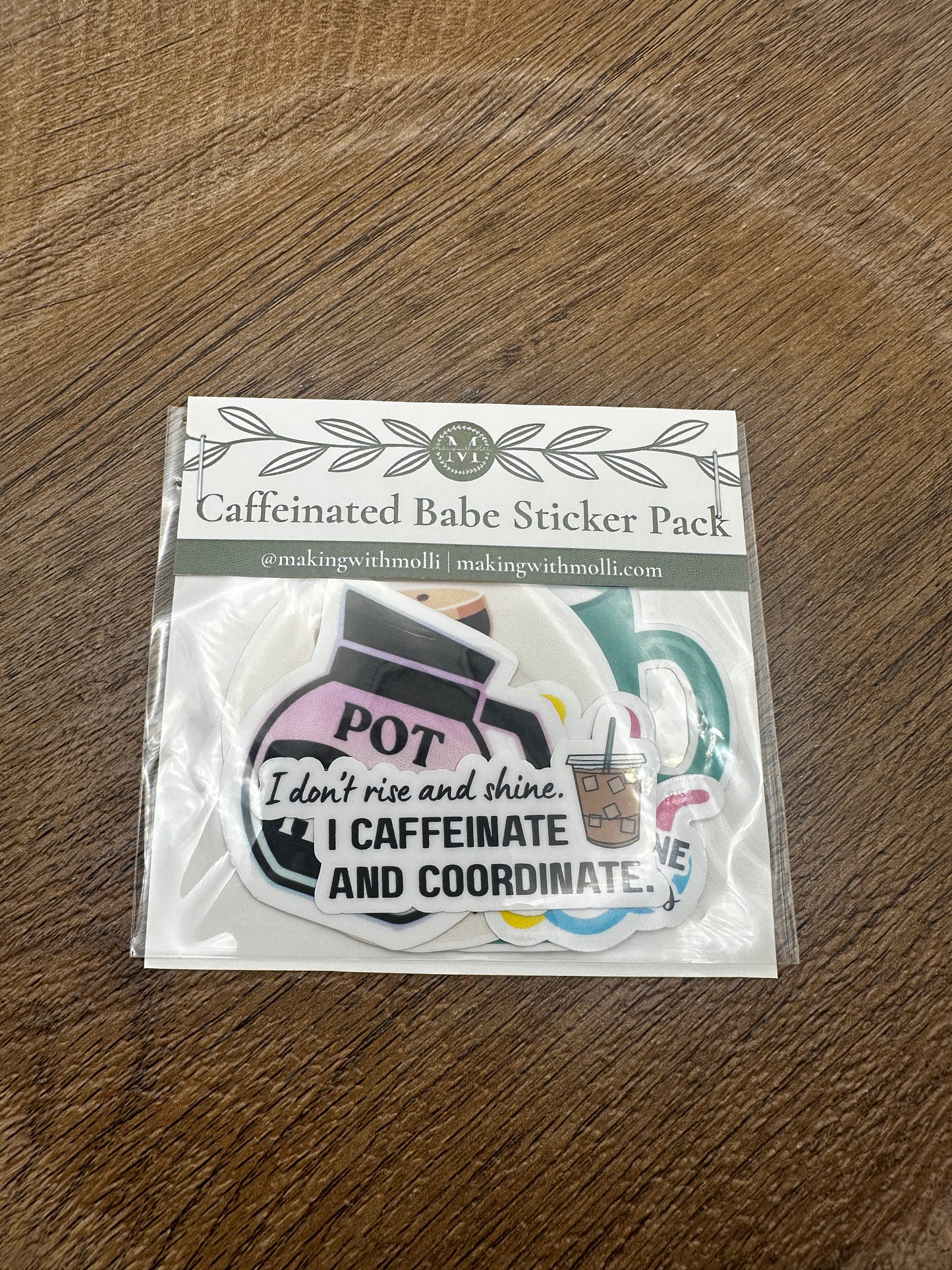 Caffeinated Babe Sticker Pack