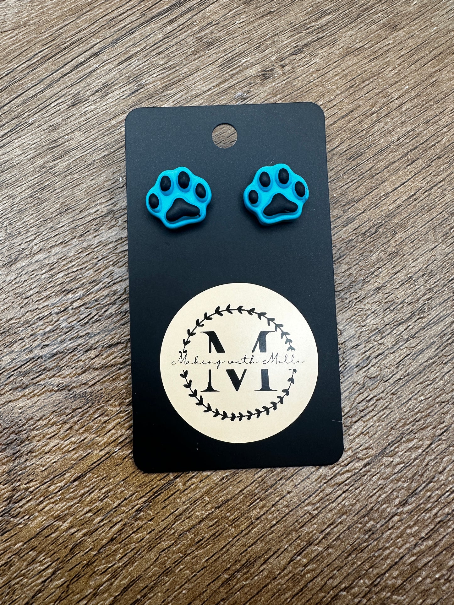 Panthers Pawprint Studs