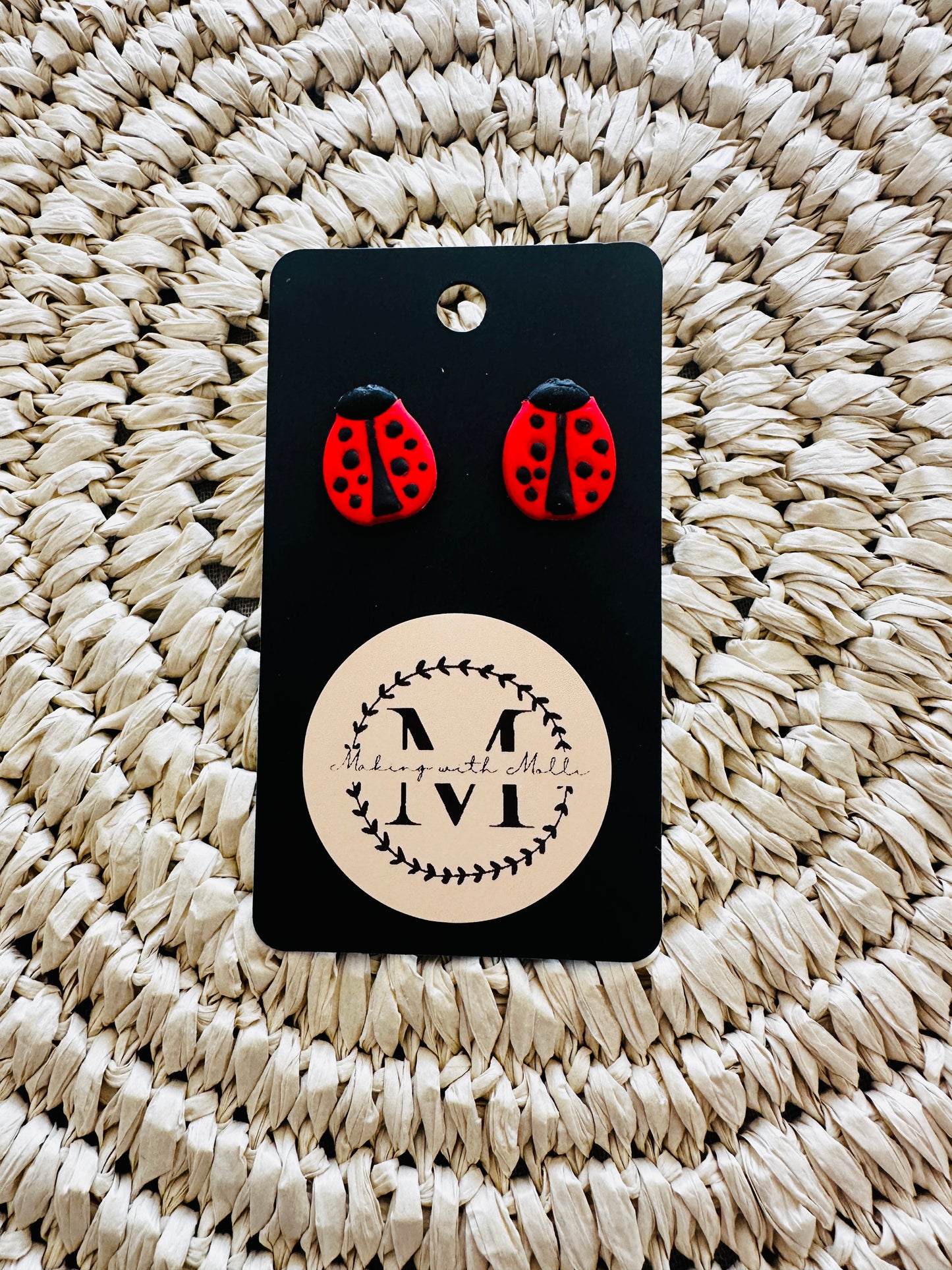 Lady Bug Studs Large