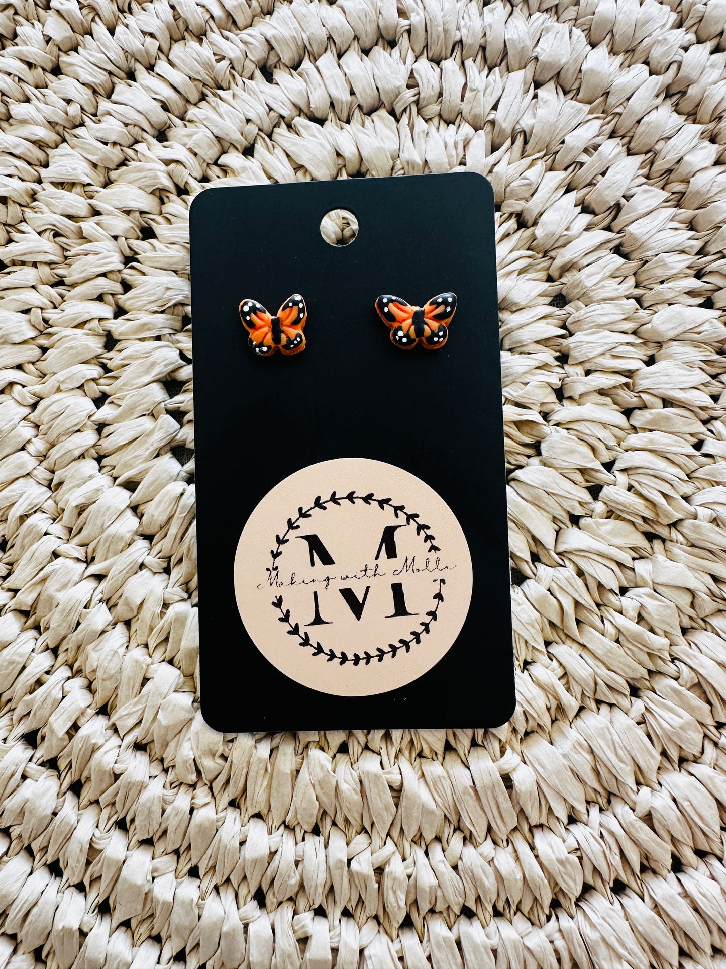 Monarch Butterfly Studs