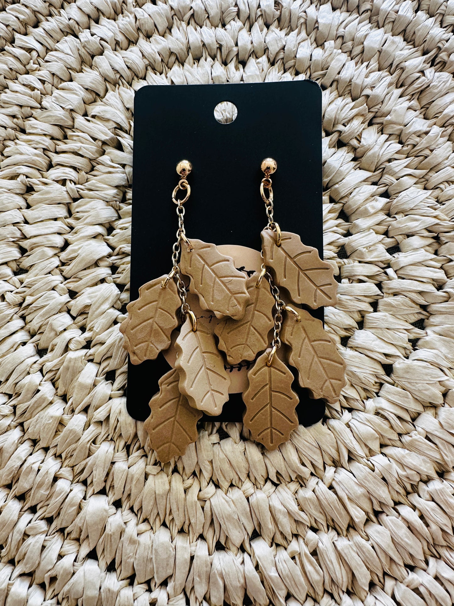 Tan Leaf Dangles