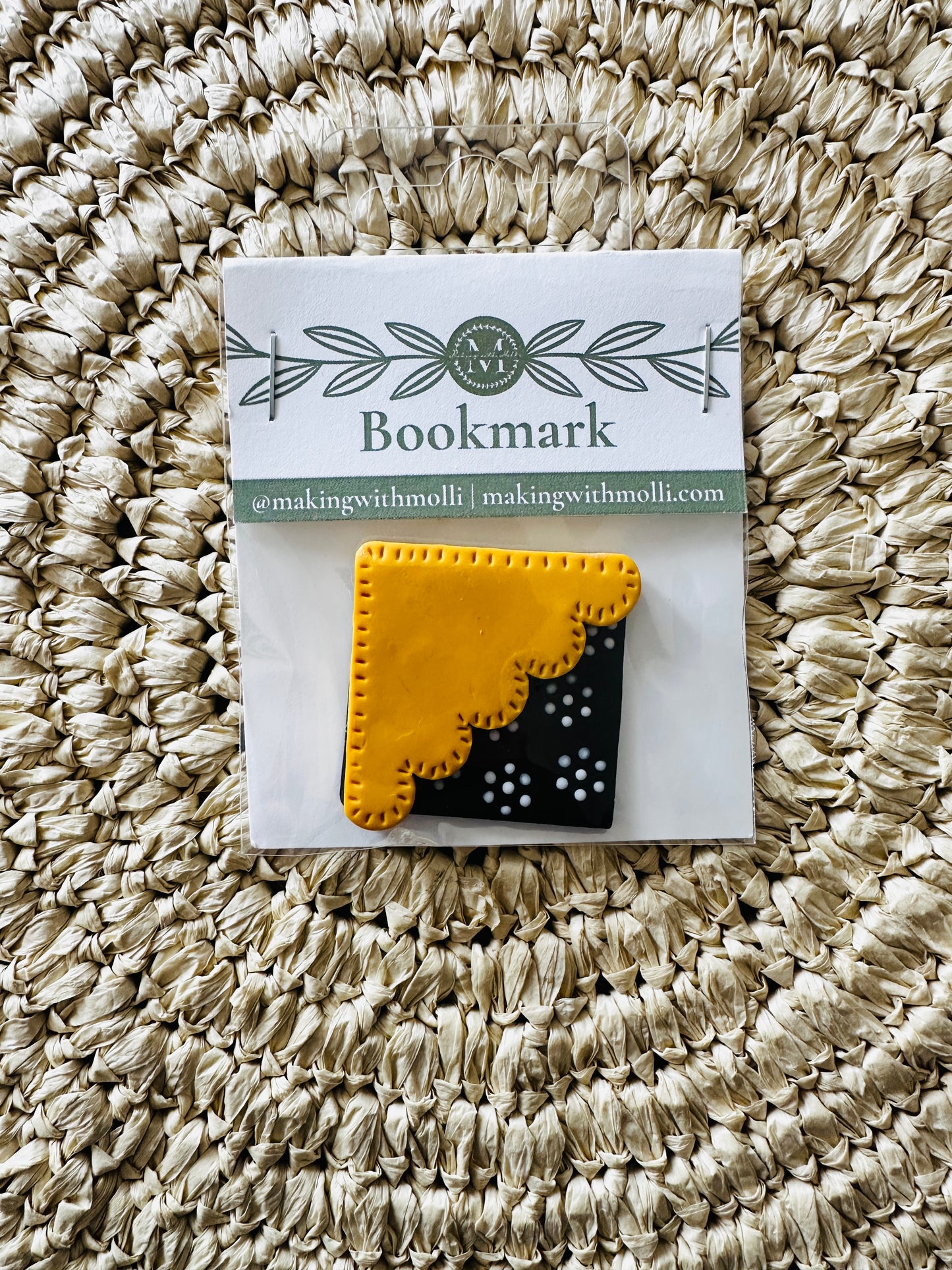 Corner Yellow & Black Bookmark