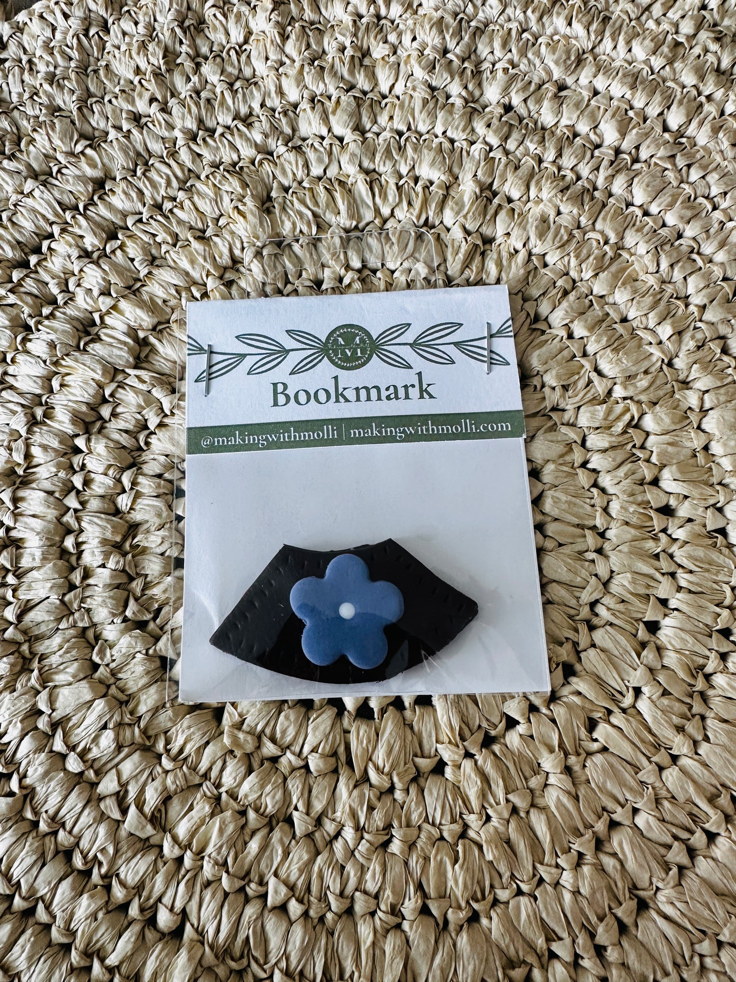 Corner Brown & Purple Flower Bookmark