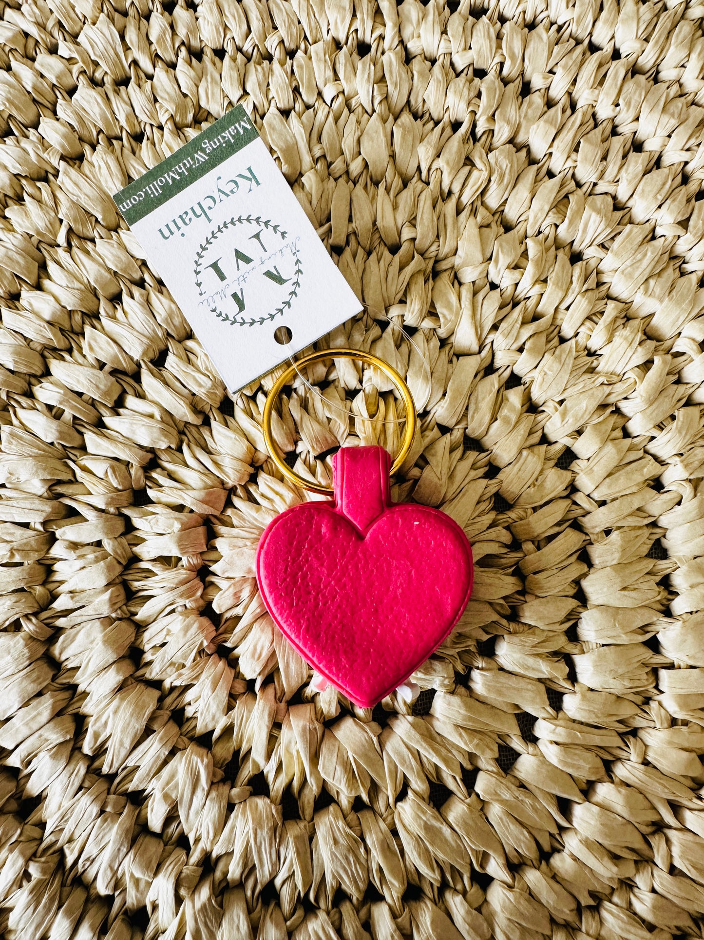 Bow Heart Keychain