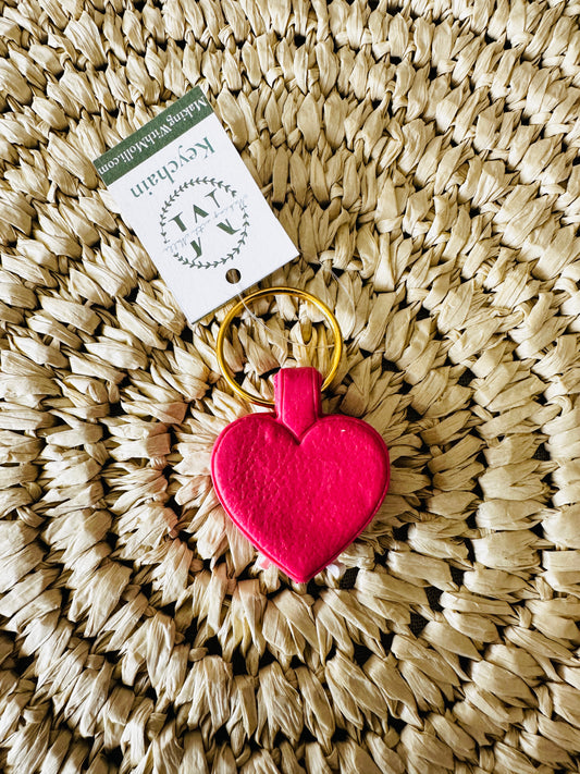 Bow Heart Keychain