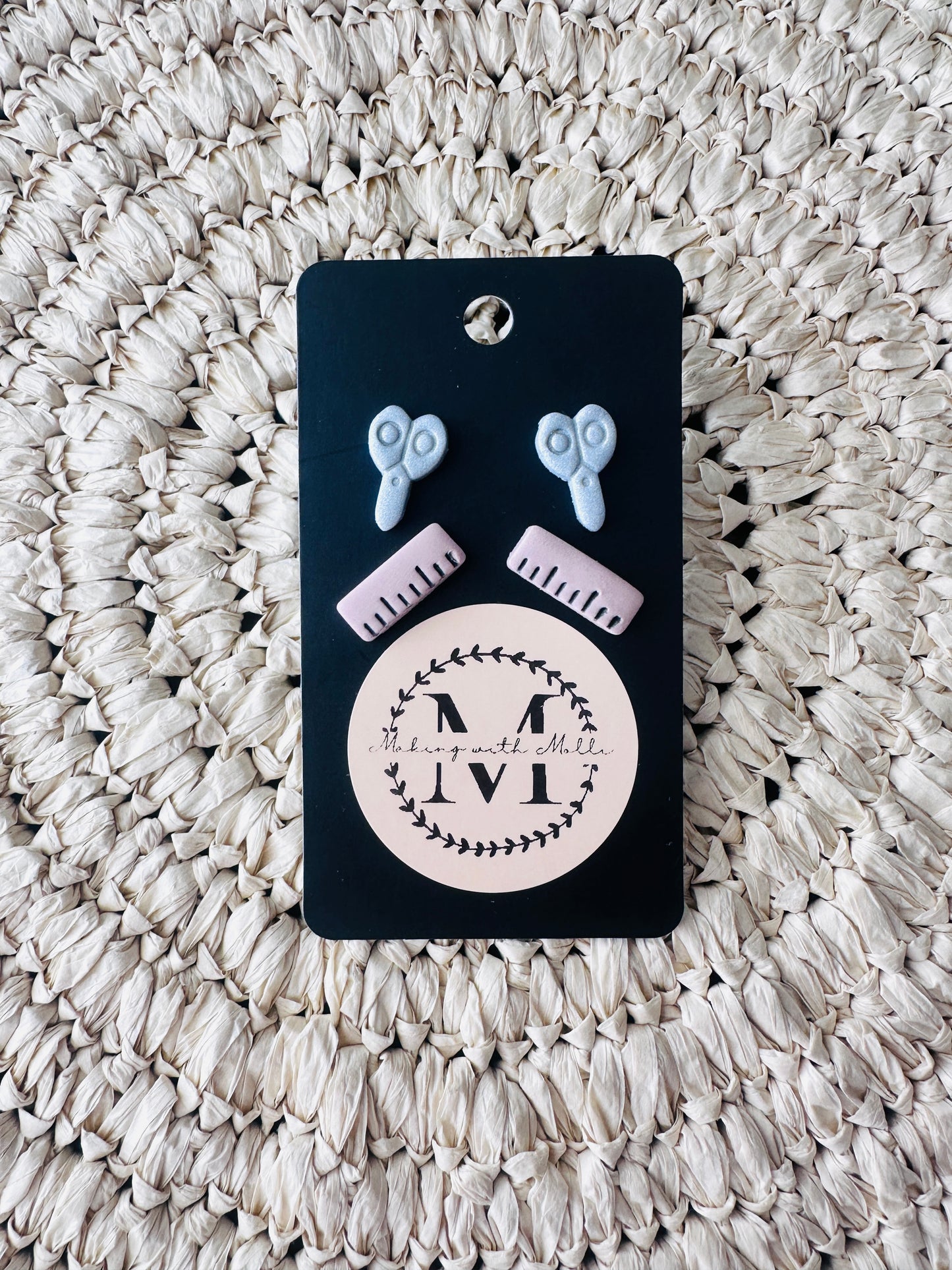 Scissors & Ruler Stud Pack