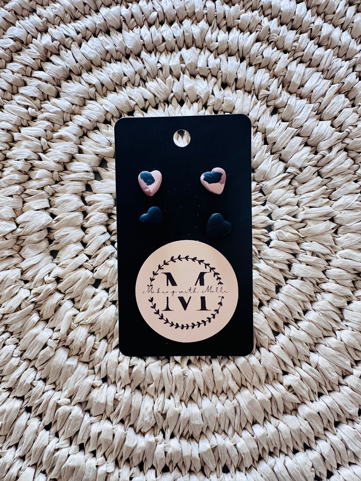 Leopard Print & Black Mini Heart Pack