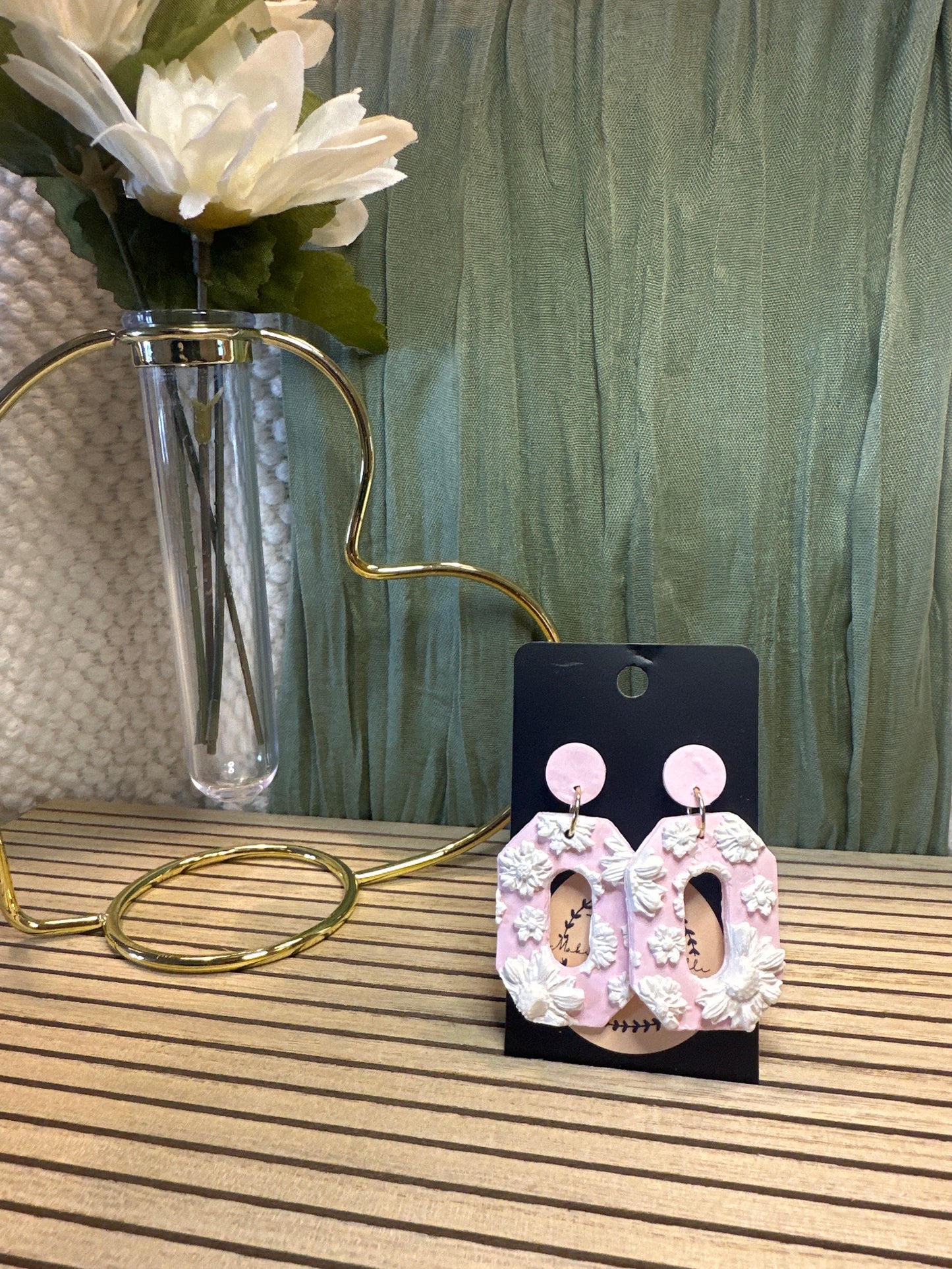 Pink and White Floral Octagons