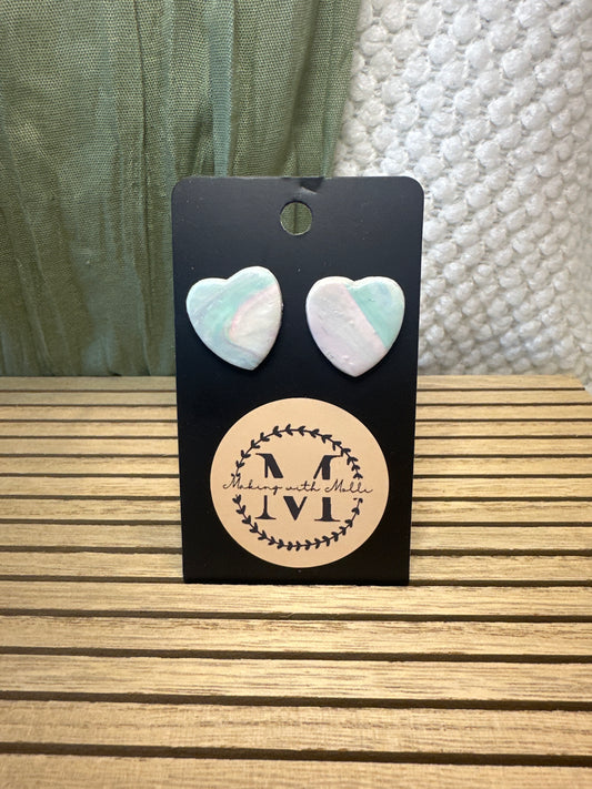 Pastel Clay Hearts