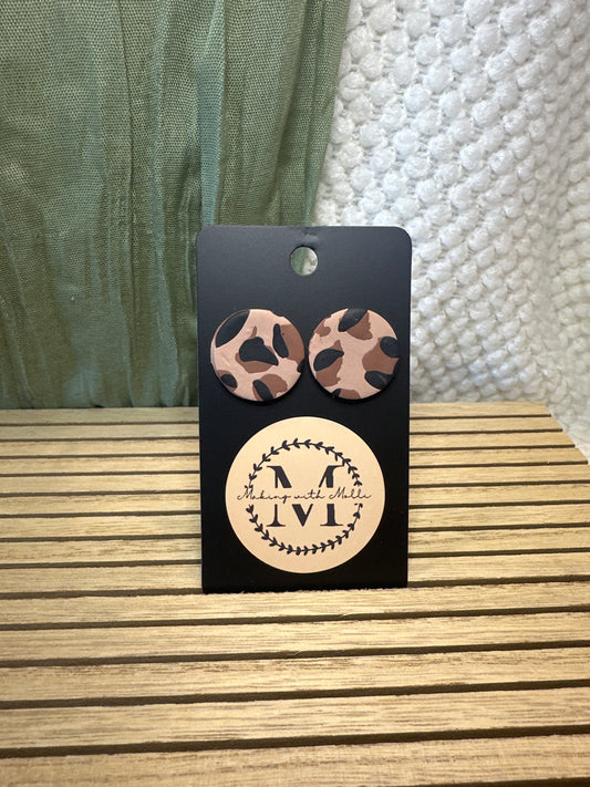 Leopard Print Studs