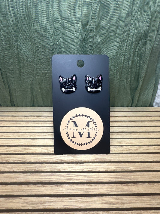 Black Frenchie Studs
