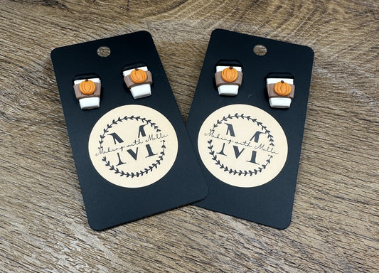 Pumpkin Spice Latte Studs