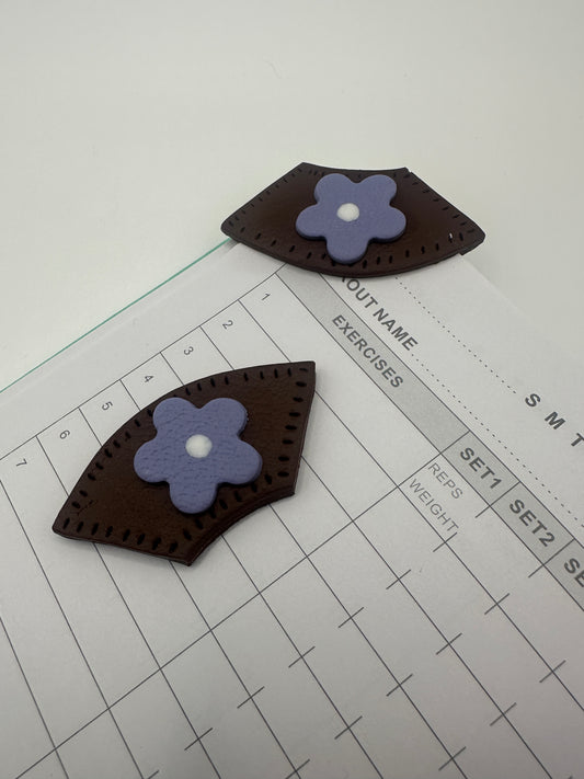 Corner Brown & Purple Flower Bookmark