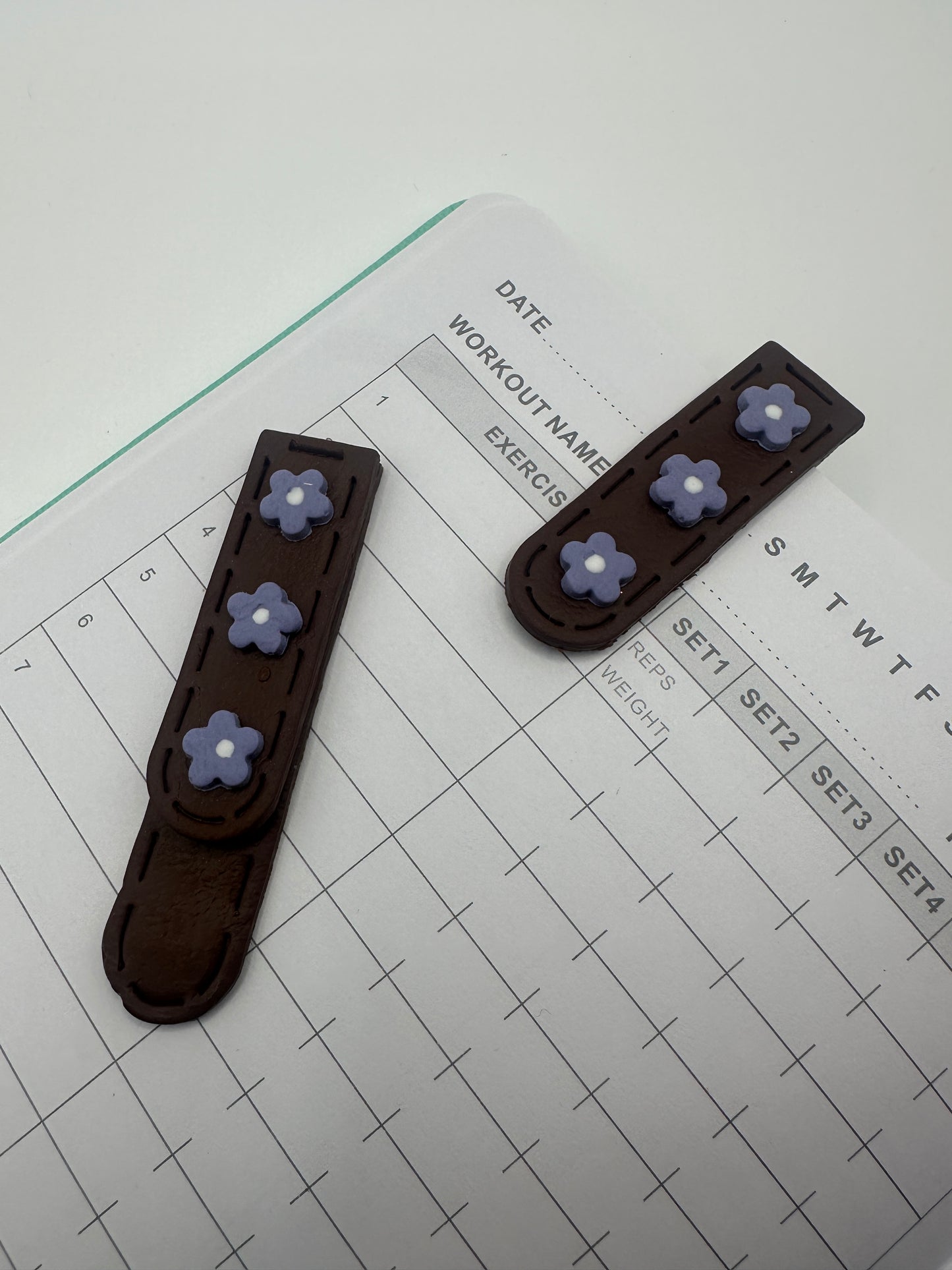Brown & Purple Flower Small Bookmark