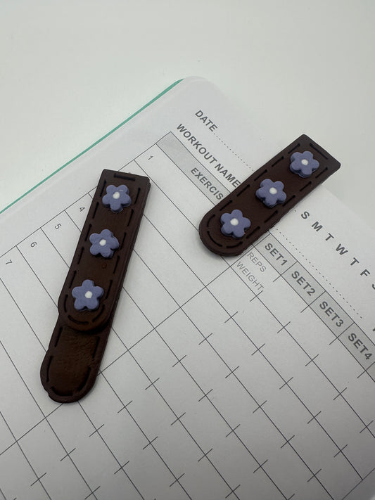 Brown & Purple Flower Small Bookmark