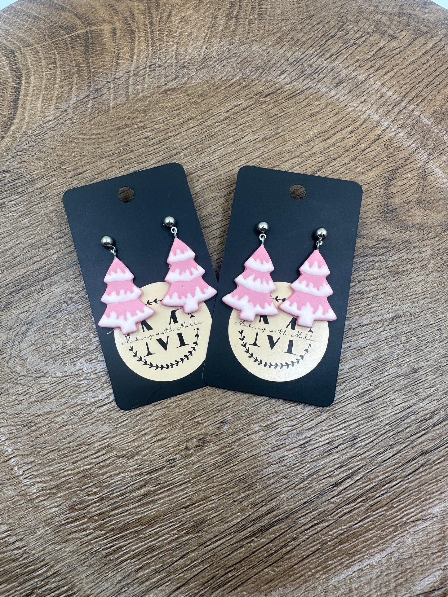 Pink Frosted Fir Trees