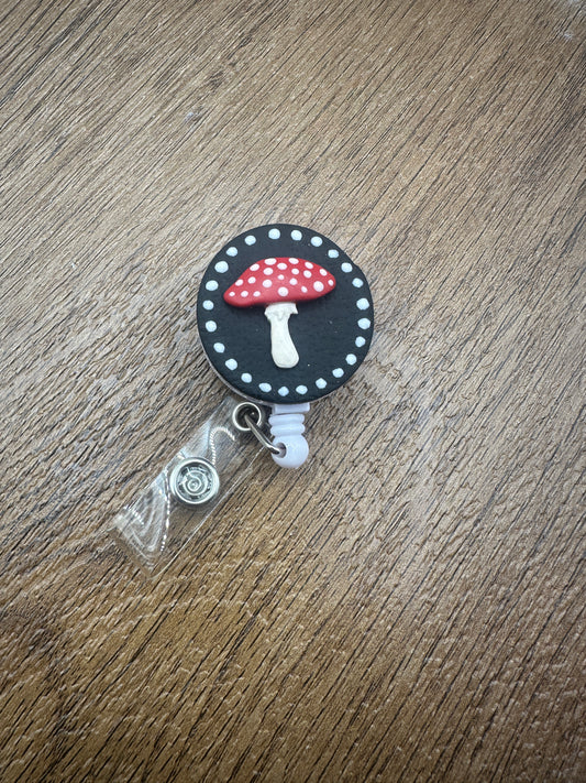 Mushroom Badge Reel