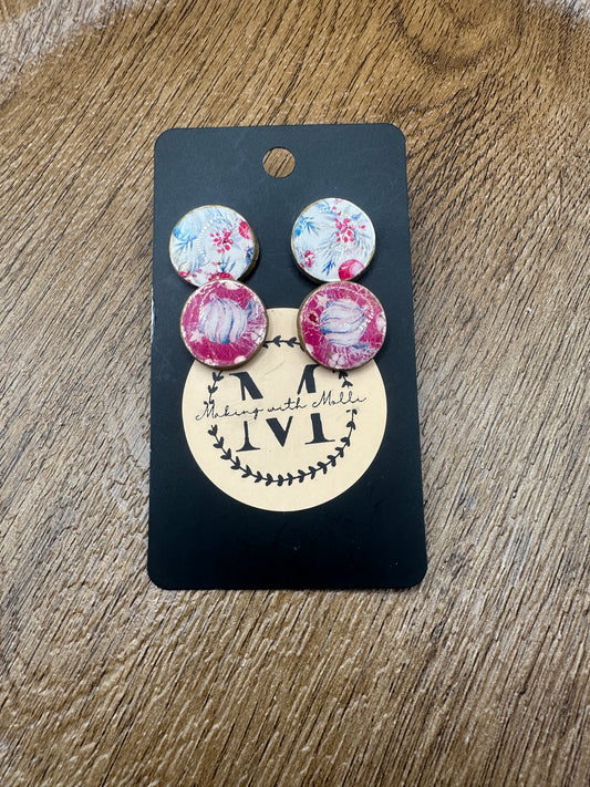 Ribbon & Ornament Stud Set