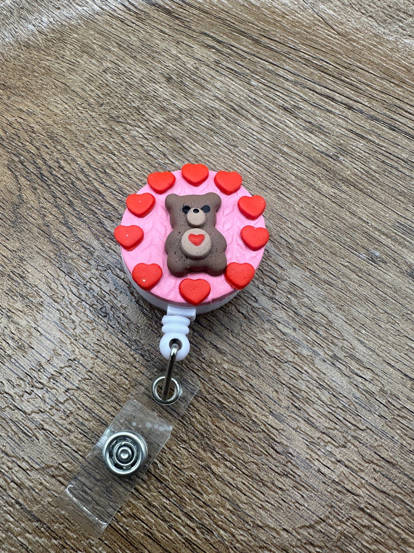 Teddy Bear ID Badge Reel