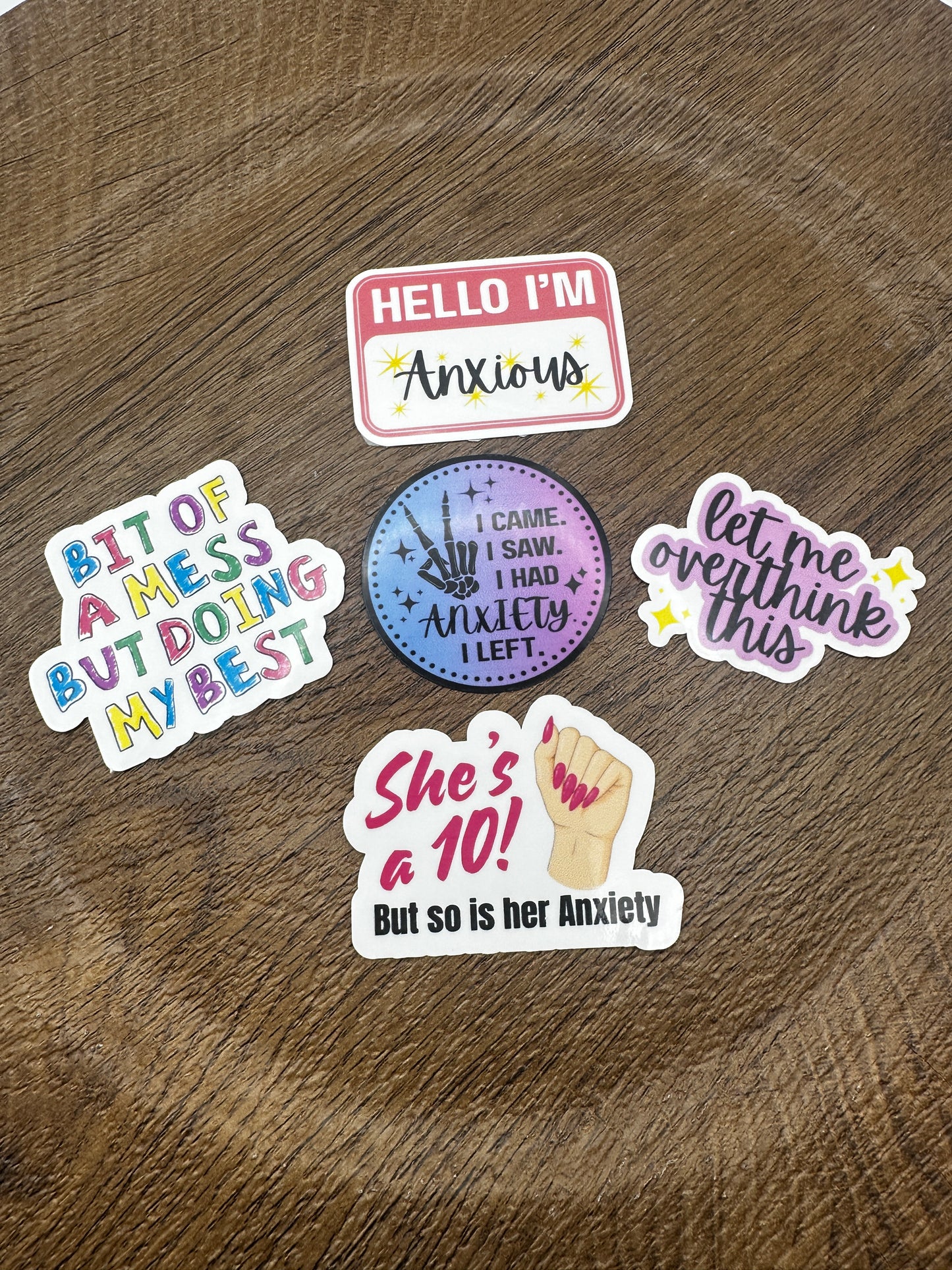 Anxiety Girly Sticker Pack