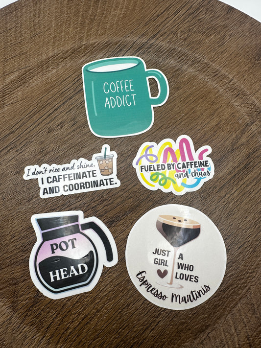Caffeinated Babe Sticker Pack