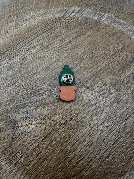 Potted Flower Cactus Pin