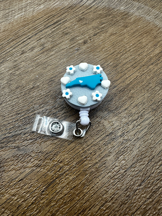 CLT ID Badge Reel Light Grey