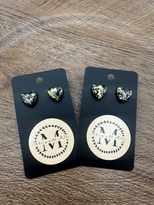 Black & Gold Hearts