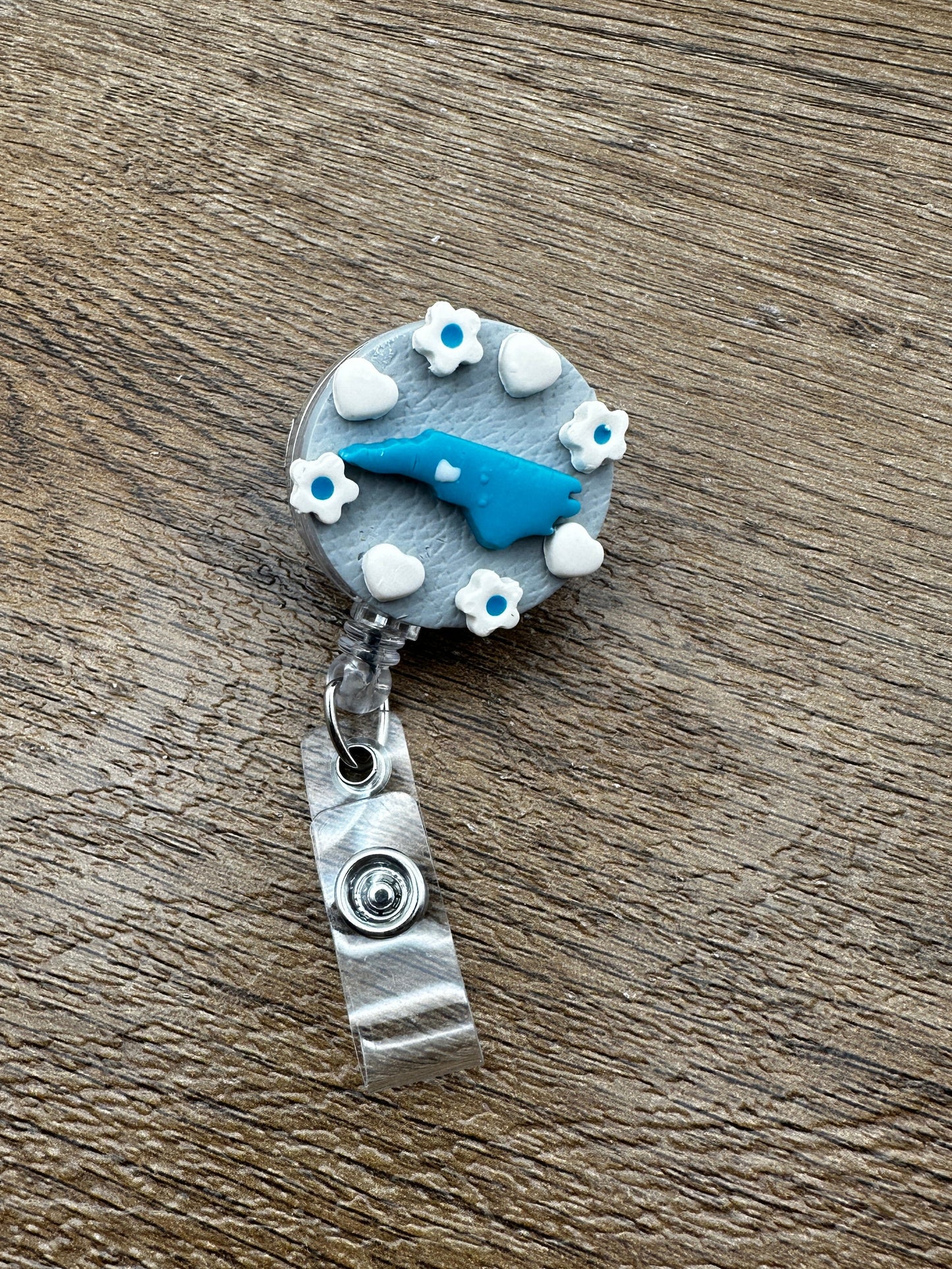 CLT ID Badge Reel Light Grey