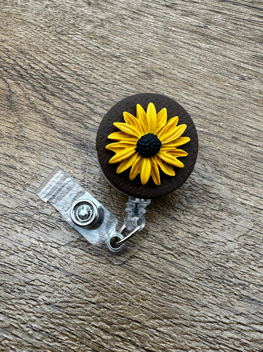Sunflower Badge Reel