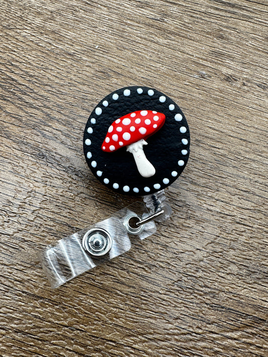 Mushroom Badge Reel