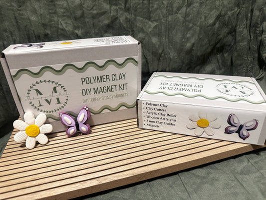 Butterfly & Daisy Magnet DIY Polymer Clay Kit