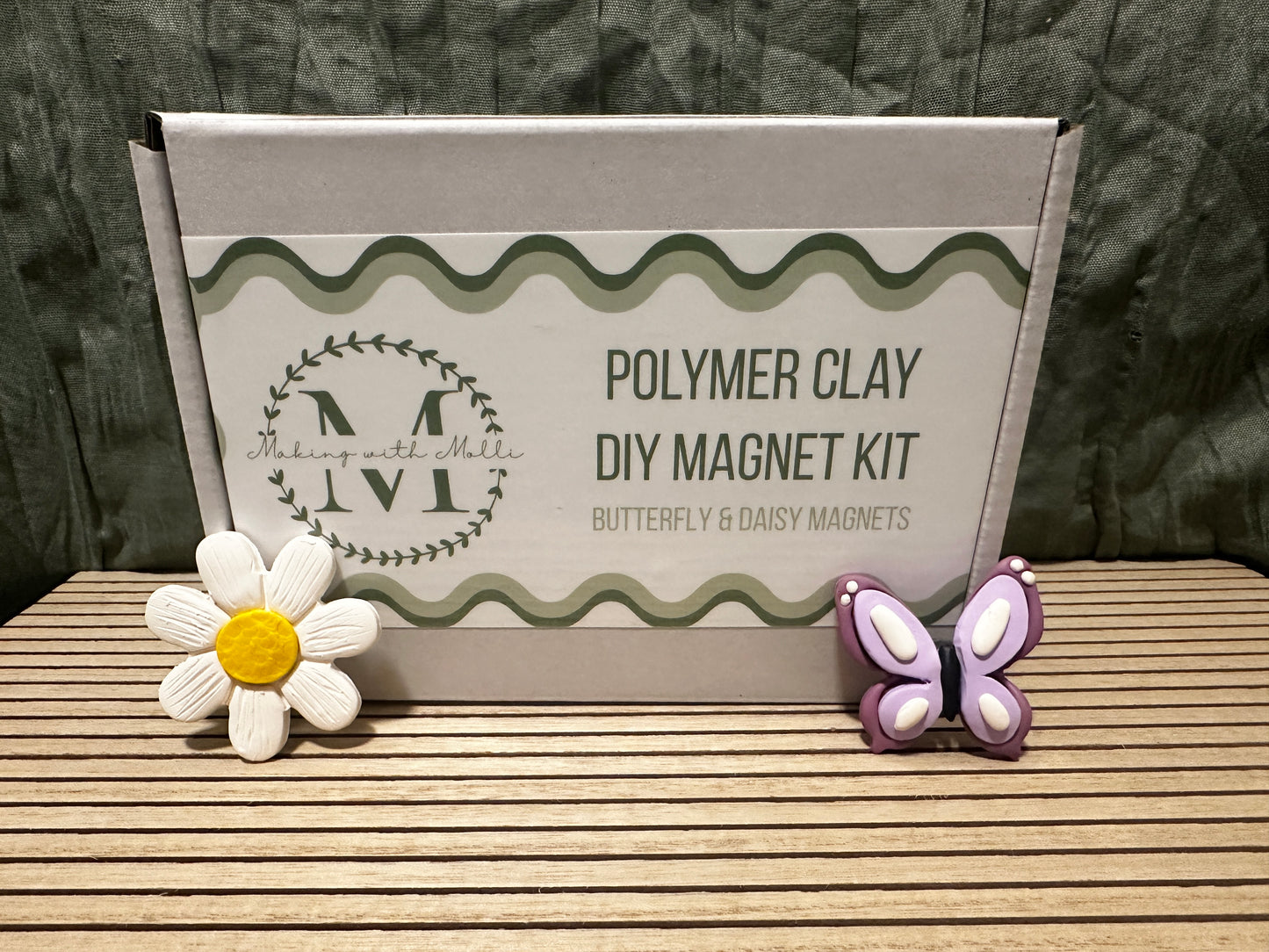 Butterfly & Daisy Magnet DIY Polymer Clay Kit