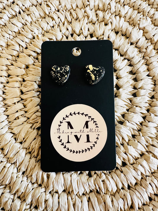 Black & Gold Hearts