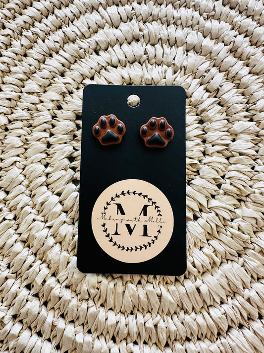 Pawprint Earrings