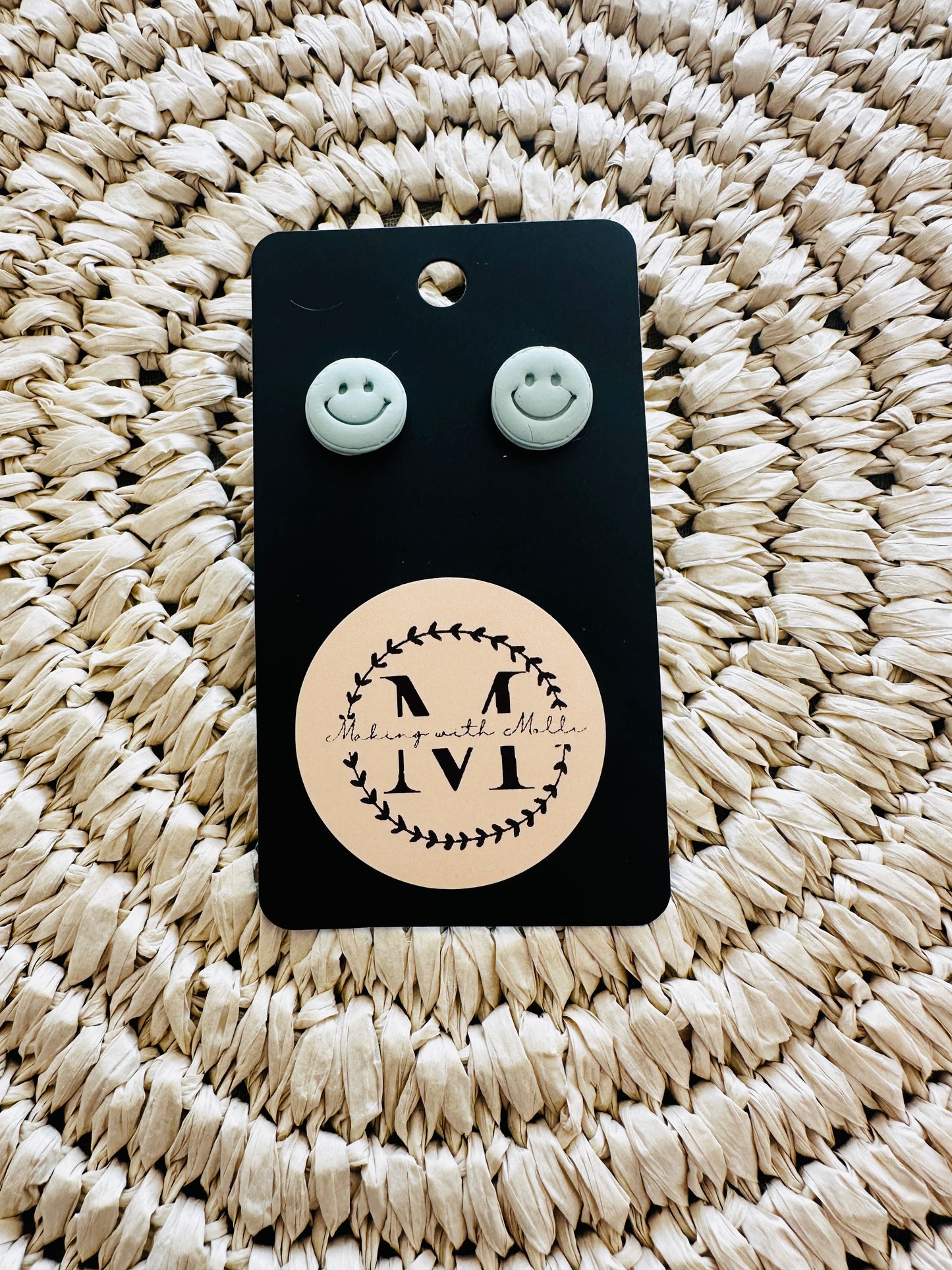 Smiley Face Studs
