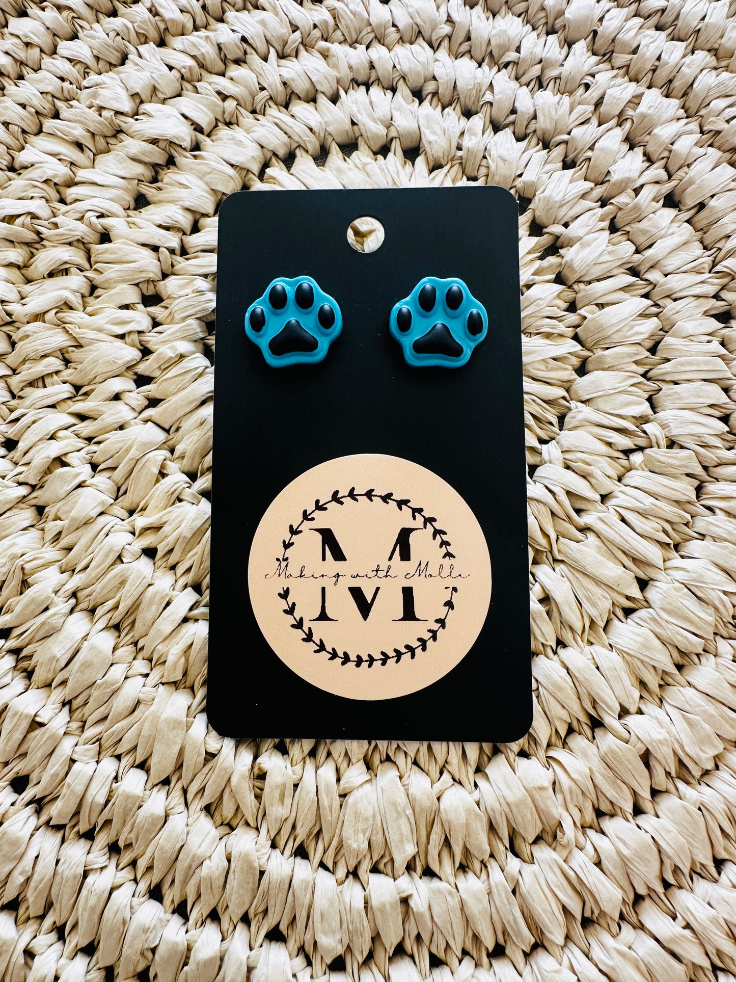 Panthers Pawprint Studs