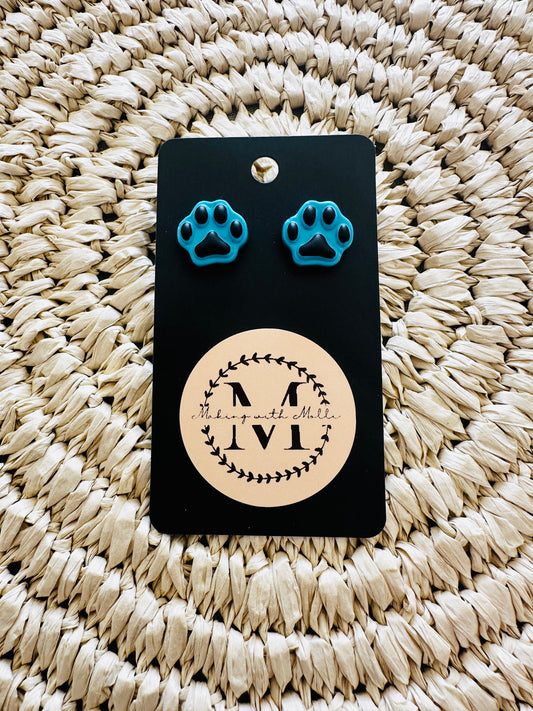 Panthers Pawprint Studs