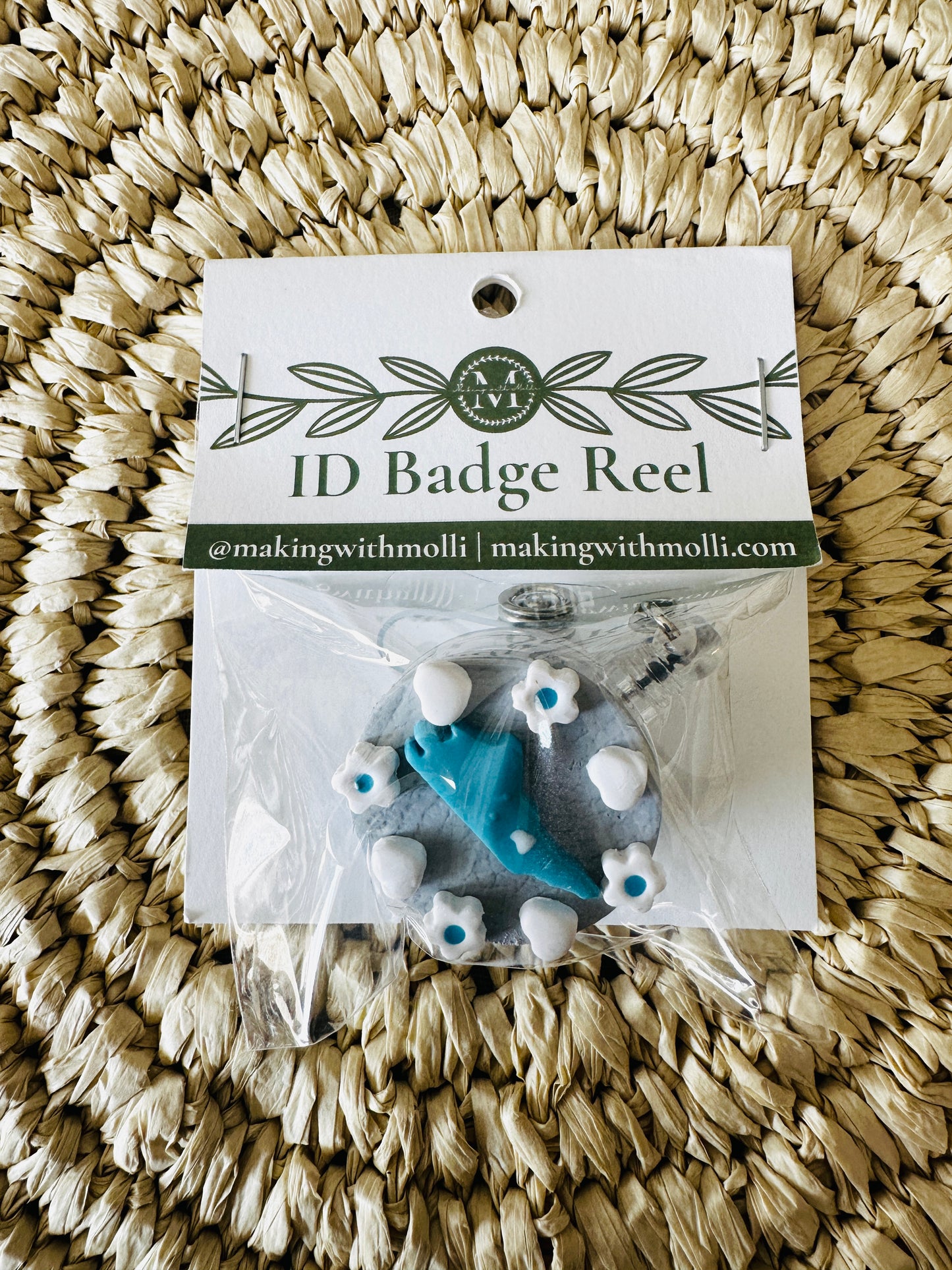 CLT ID Badge Reel Light Grey