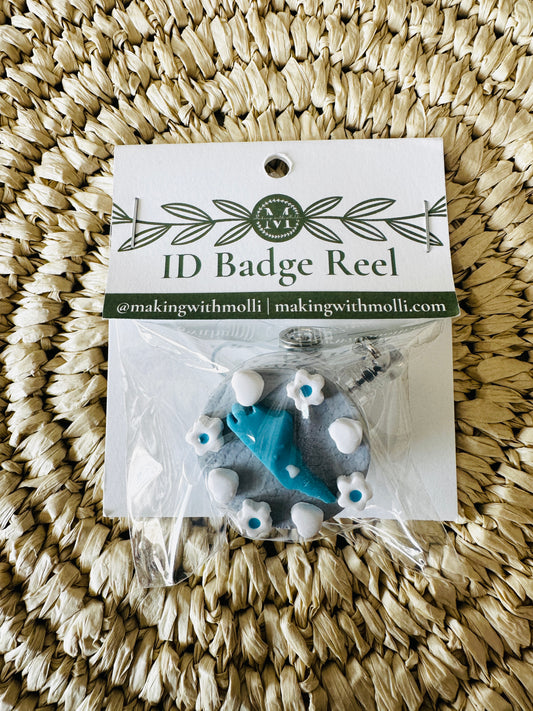 CLT ID Badge Reel Light Grey