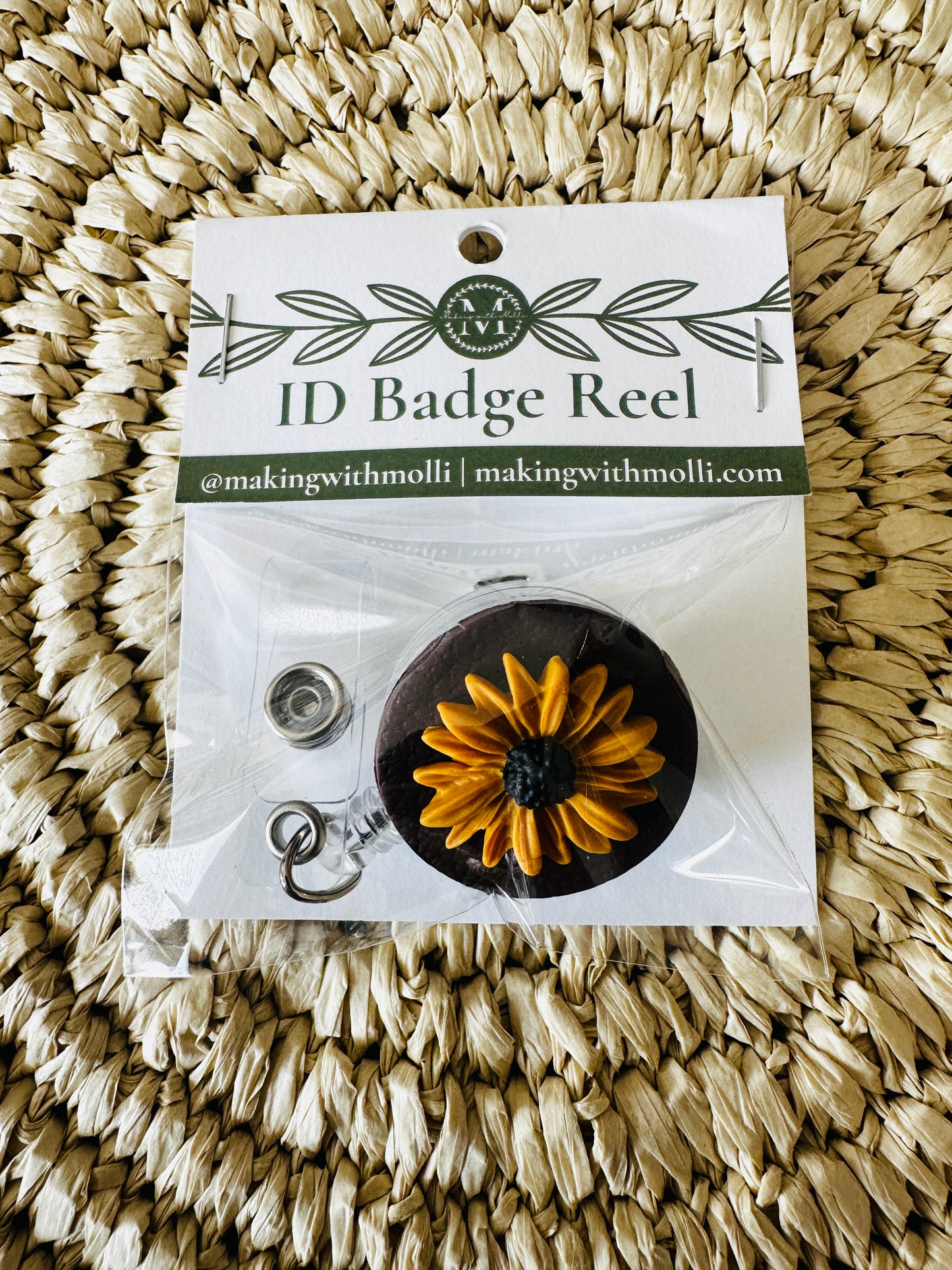 Sunflower Badge Reel