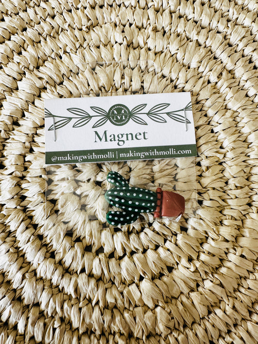 Potted Cactus Magnet