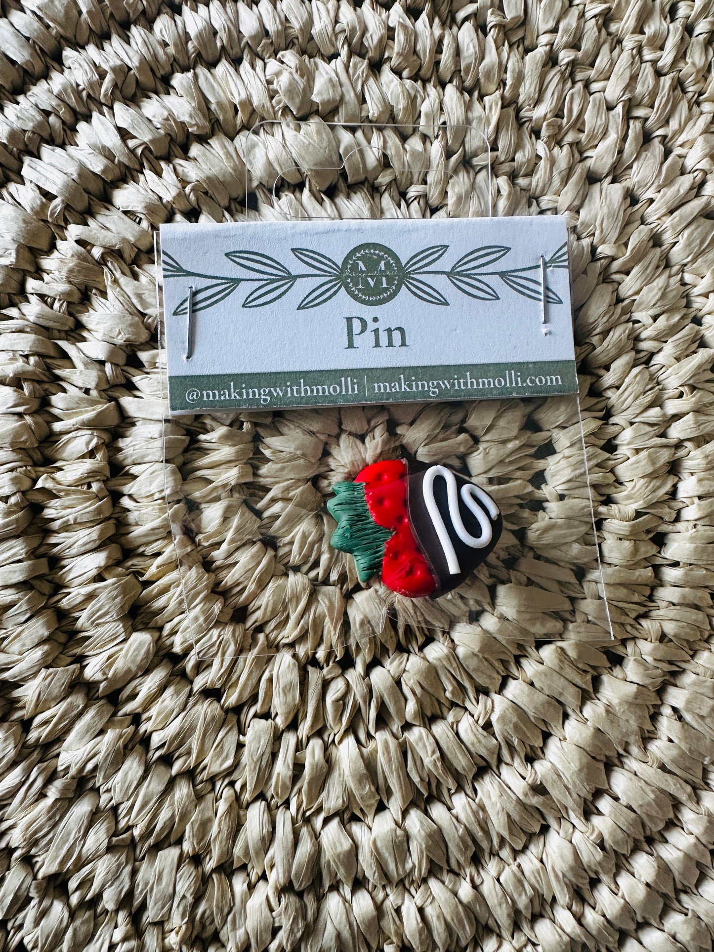 Chocolate Covered Strawberry Pin