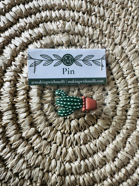 Potted Cactus Pin