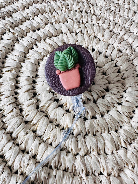 Potted Plant Badge Reel