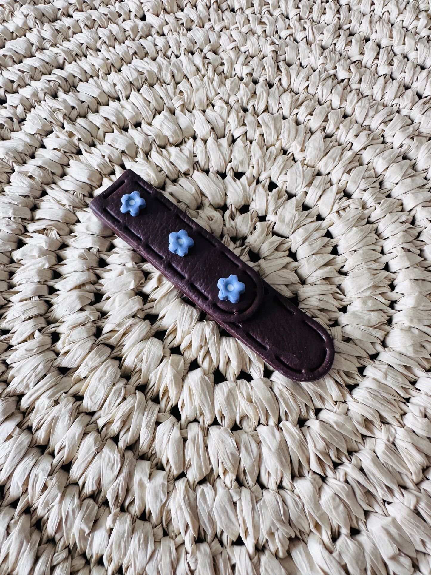 Brown & Purple Flower Small Bookmark