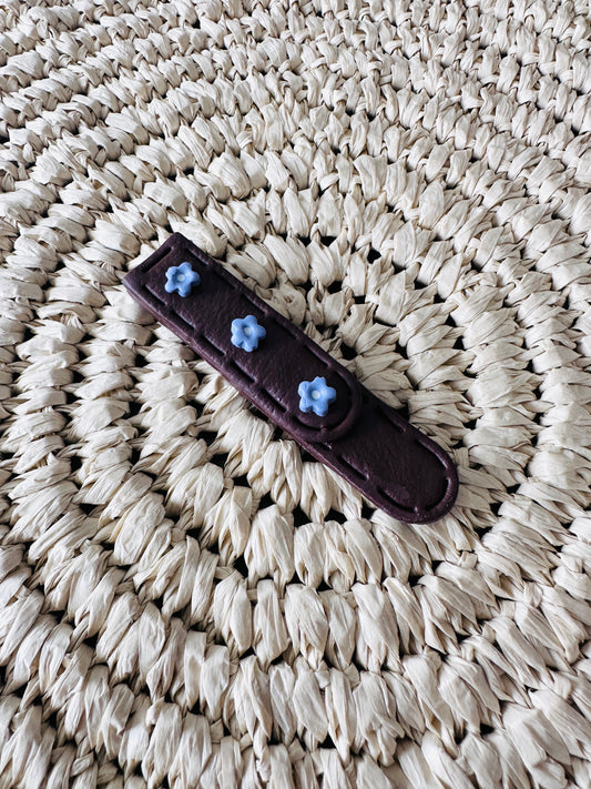 Brown & Purple Flower Small Bookmark